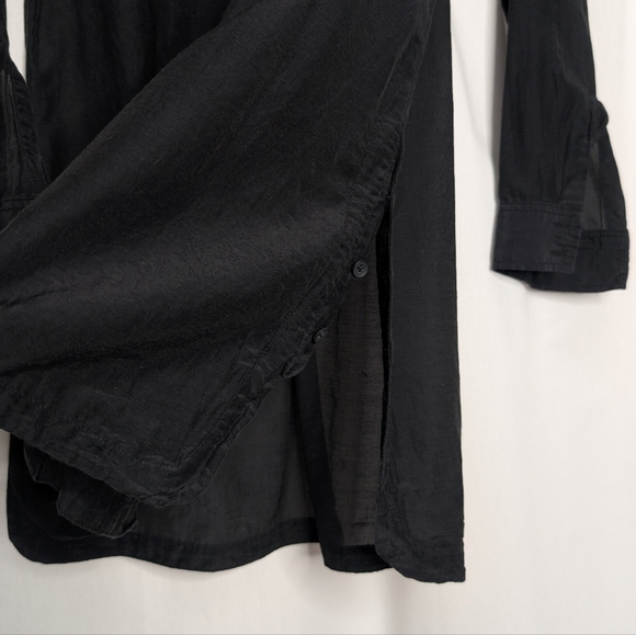 Athleta Navy Beach Swim Cover Up Tunic Button Down Shirt - Picture 4 of 7